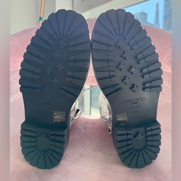 Jimmy Choo Patent Leather Ankle Boots in Silver - Picture 9 of 12